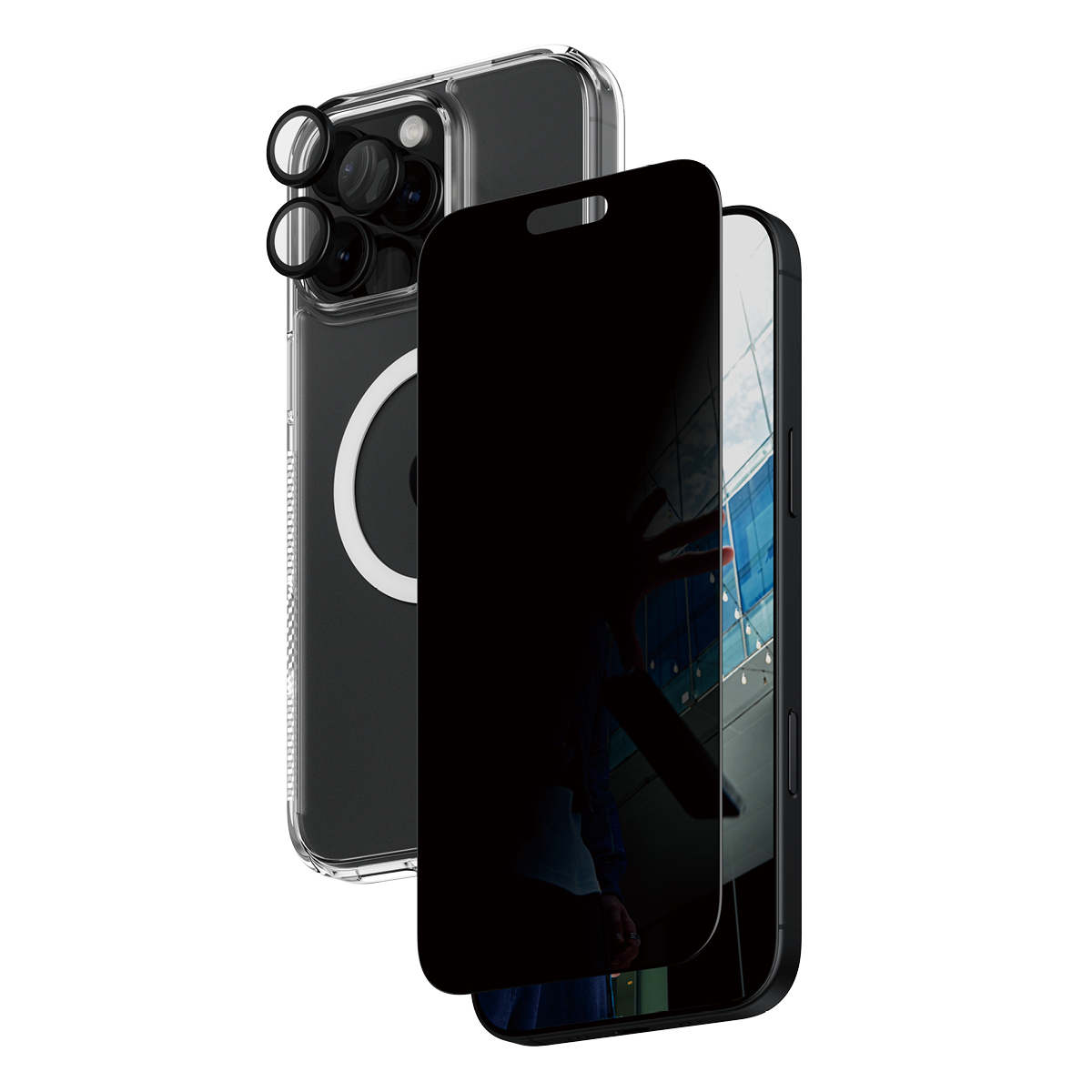 PanzerGlass 3-in-1 Privacy Protection Bundle iPhone 16 Pro Max Skærmbeskytter
