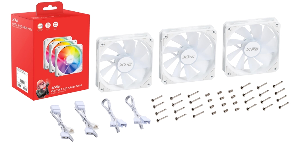 XPG VENTO R 120 ARGB PWM Carcasa del ordenador Ventilador 12 cm Blanco 1 pieza(s)