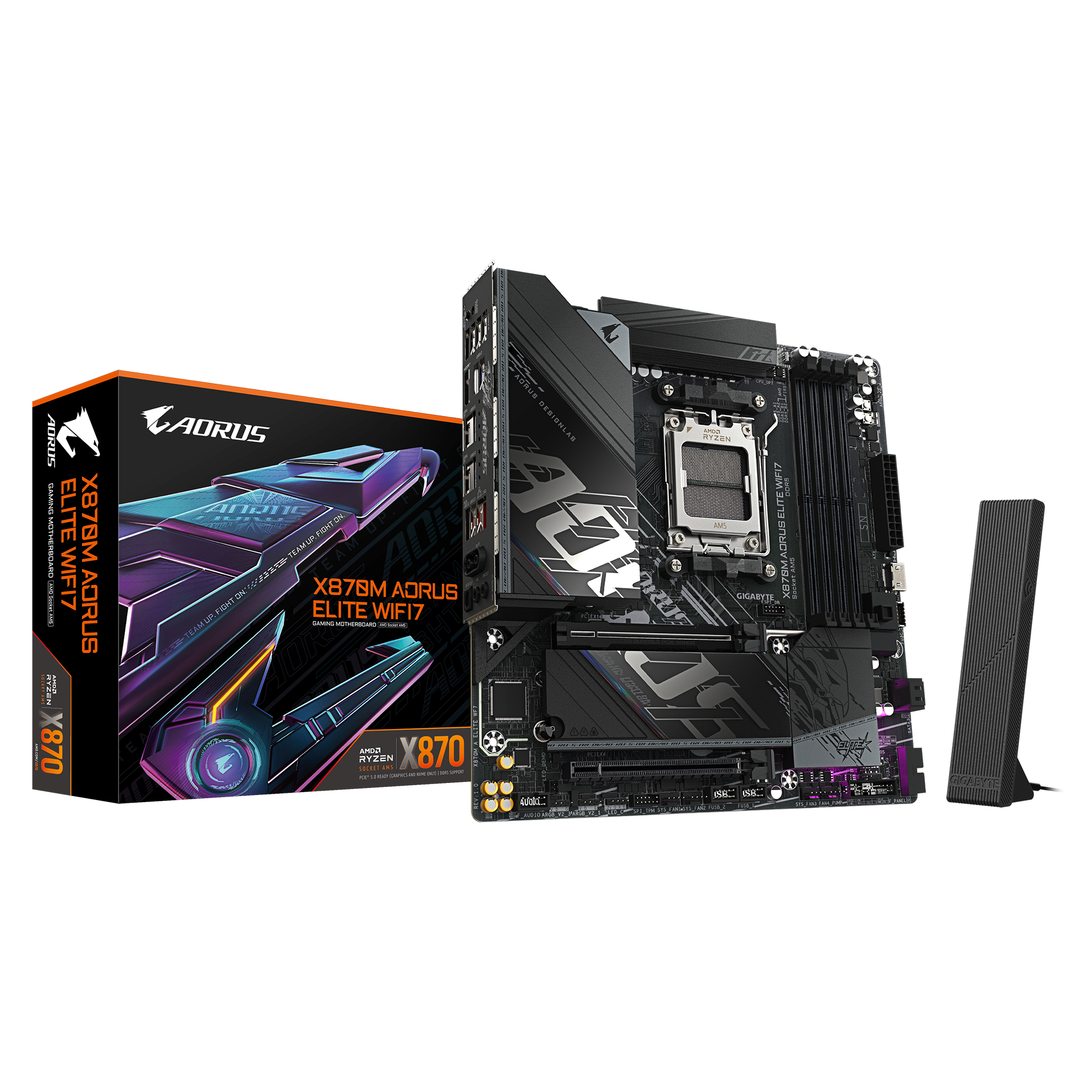 GIGABYTE X870M AORUS ELITE WIFI7 micro ATX AM5 AMD X870