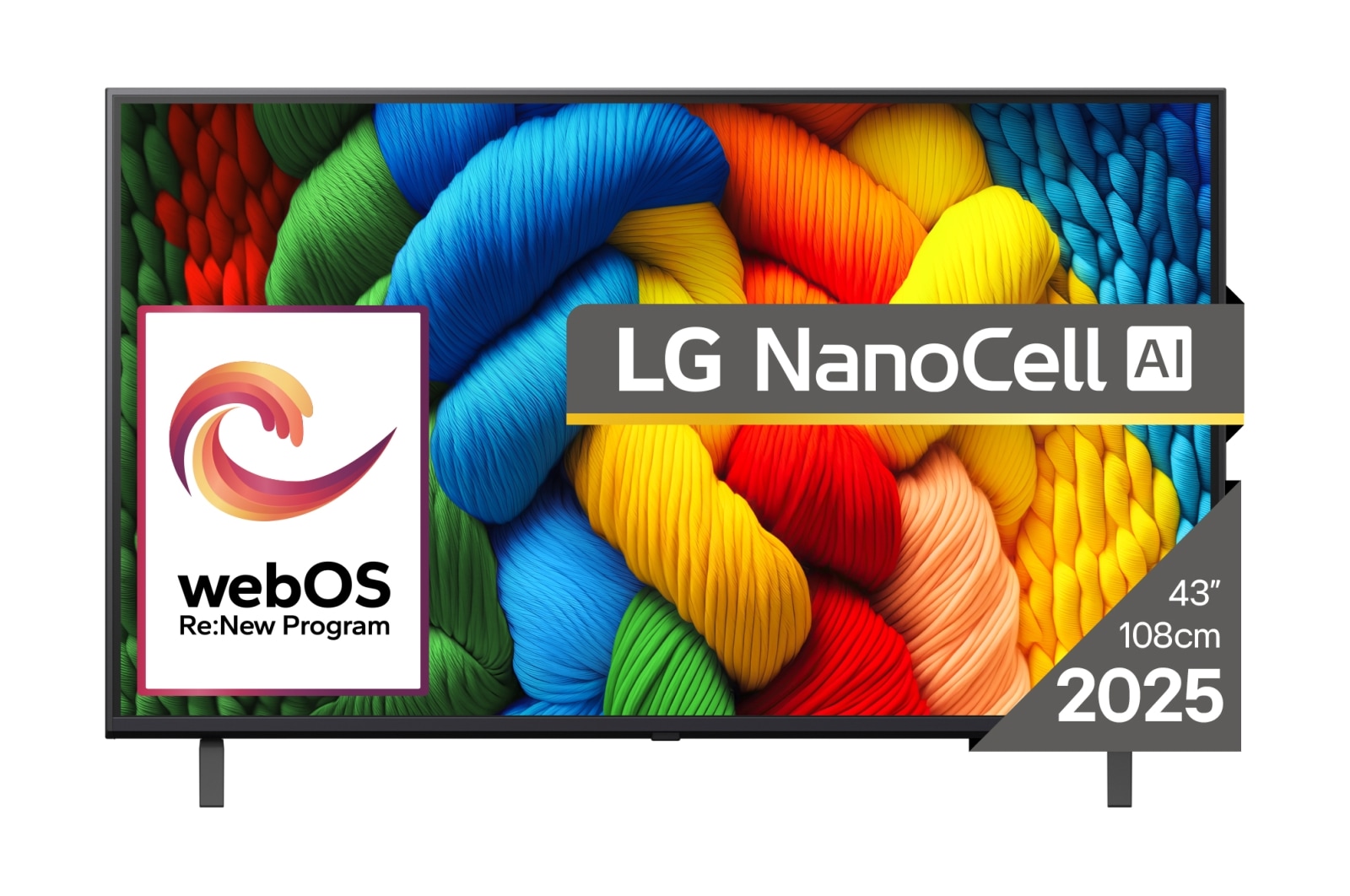 LG NanoCell 43NANO80A3B TV 43' 4K Ultra HD Sort