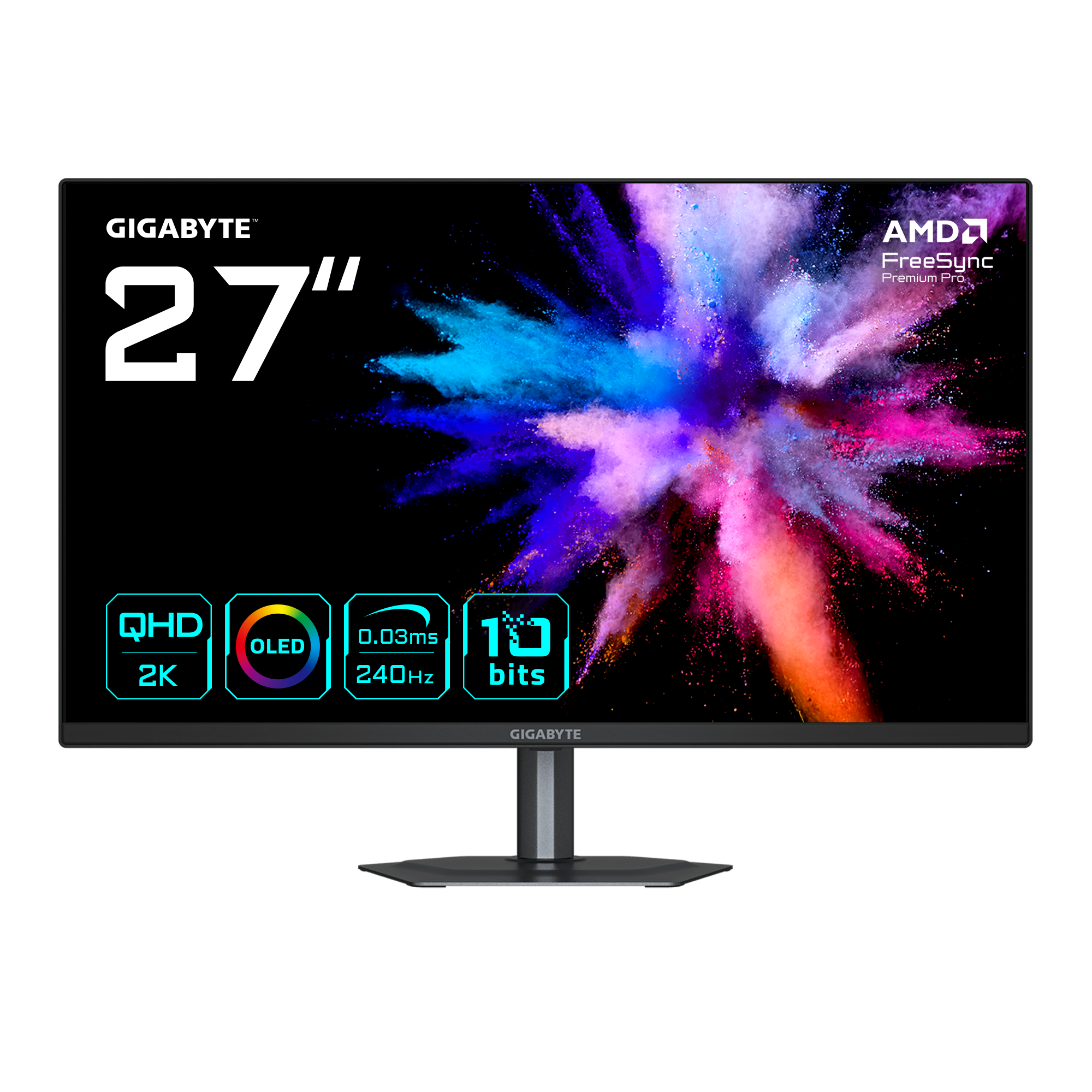 GIGABYTE GO27Q24 27' OLED 2560 x 1440 (2K) HDMI DisplayPort 240 Hz