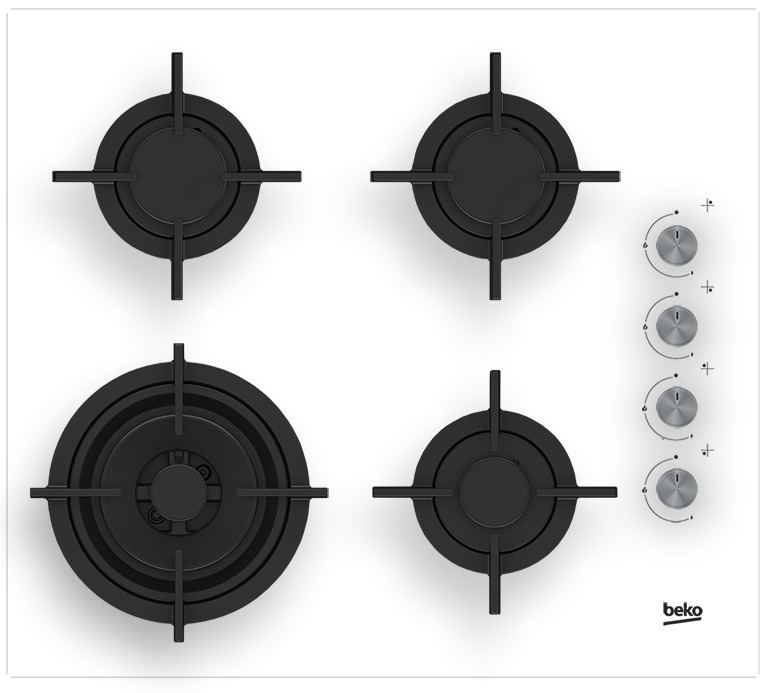 Beko HILW64122SW Gaskomfur