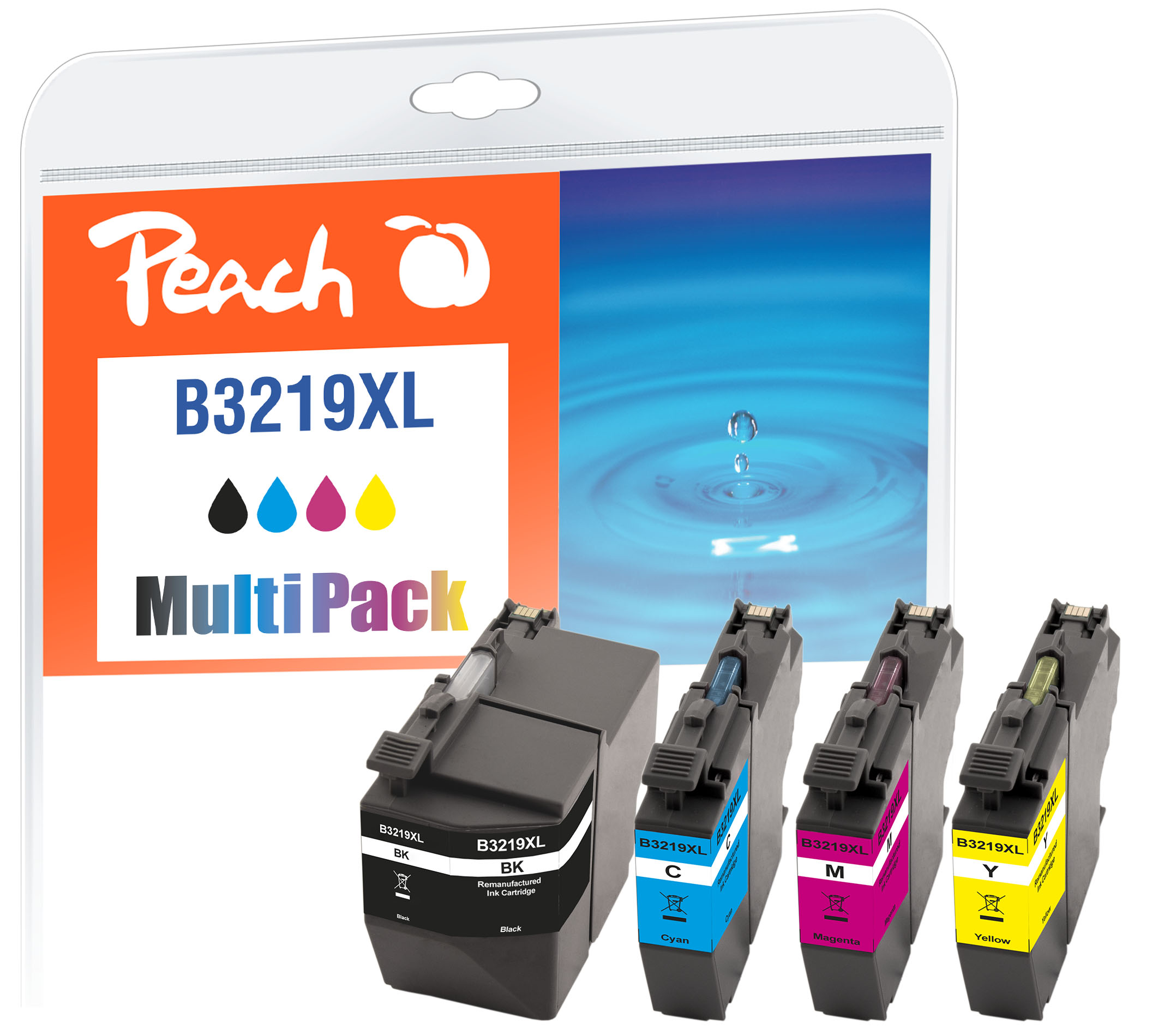 Peach 320287 Sort, Cyan, Magenta, Gul 3000 sider Blæk