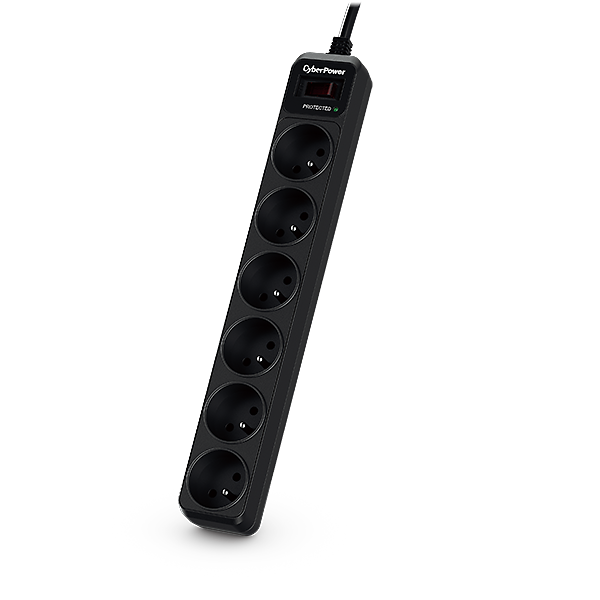 Listwa zasilajaca CyberPower przeciwprzepieciowa 6 gniazd 1.8m czarny (B0620SC0-FR)