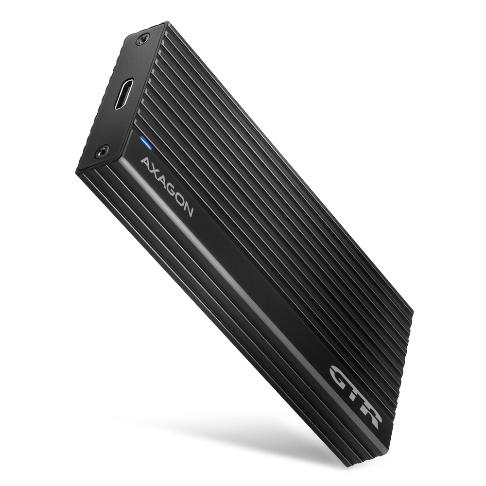 AXAGON EM2-GTR externes Gehäuse für M.2 SSDs USB-C 3.2 Gen 2, schwarz