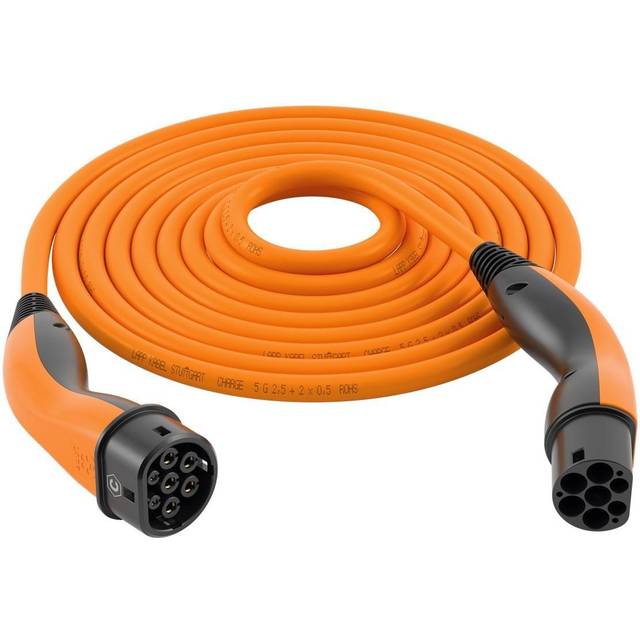 Type 2 HELIX® Charging Cable, up to 22 kW, 5 m, orange