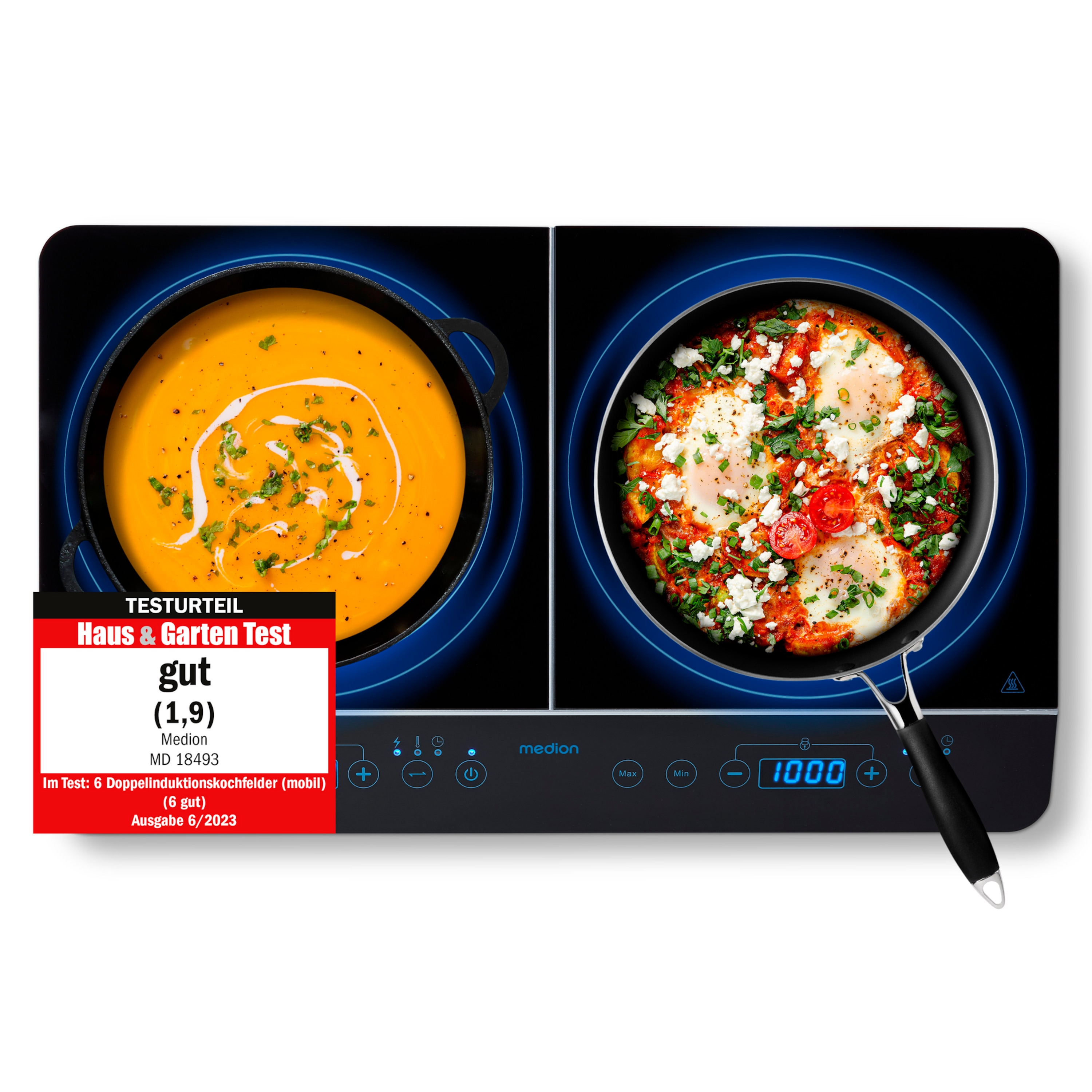 Medion MD15324 LIFE Doppel-Induktionskochplatte