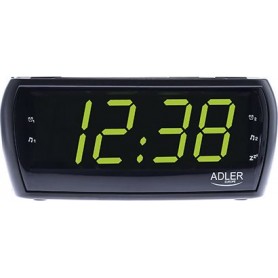 Adler AD 1121, Ur, Analog & digital, AM,FM, Automatisk tuning, LED, GrÃ¸n