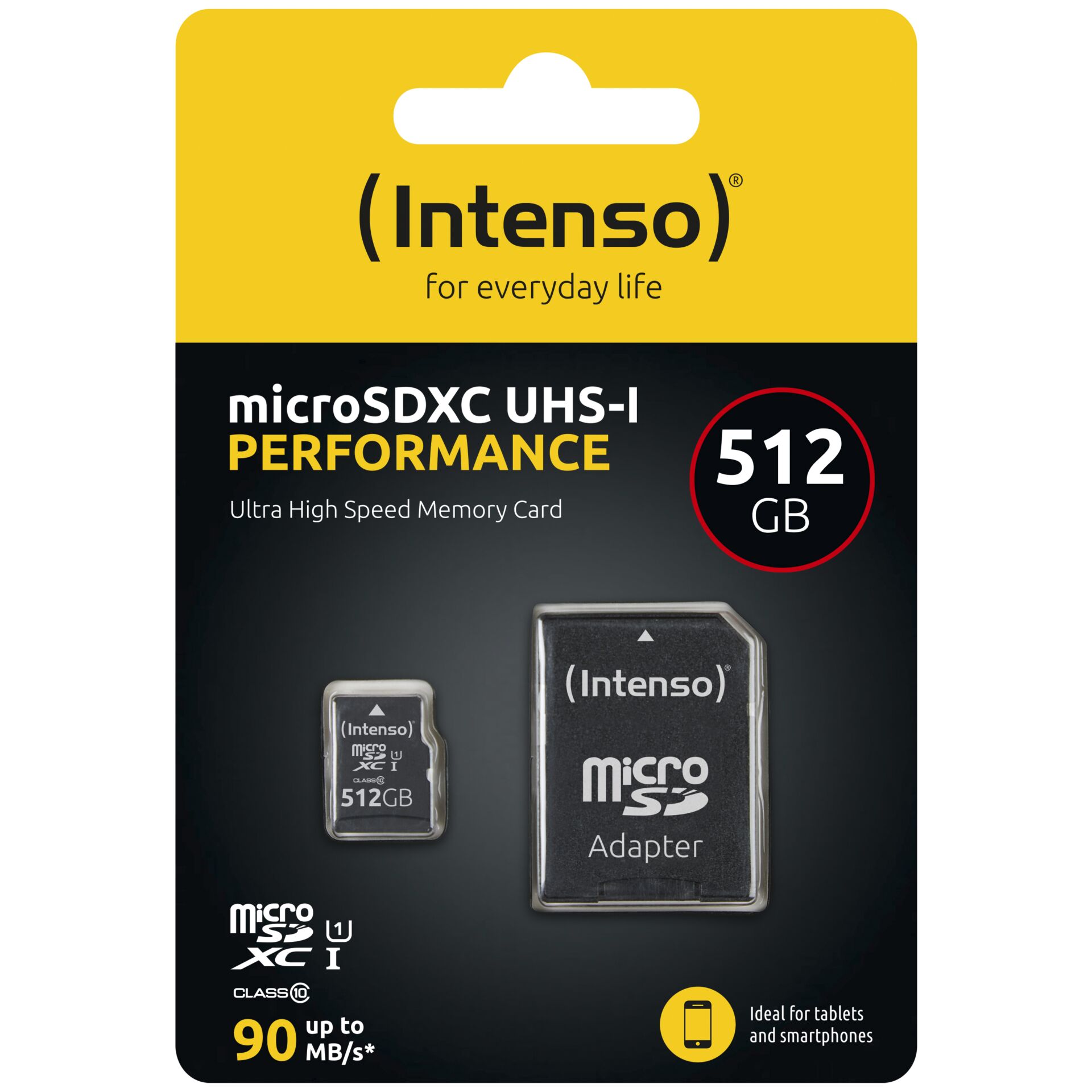 Intenso microSD 512GB UHS-I Perf CL10| Performance MicroSD 512GB