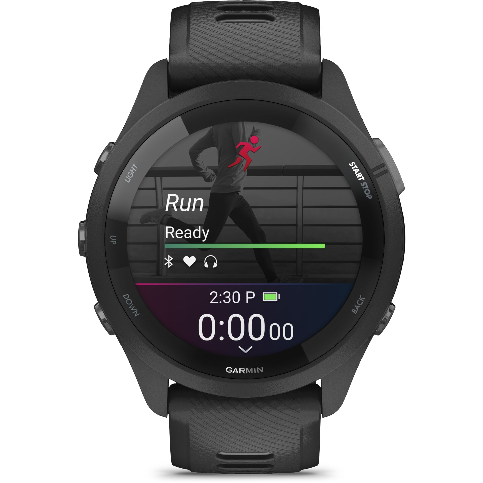 Alowwed----Garmin Forerunner 265 -urheilukello, musta / harmaa
